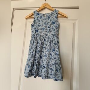 Janie and Jack blue floral girls dress size 8